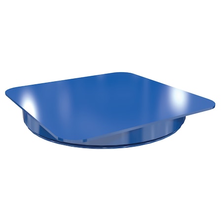 Vestil Steel 18 In. Carousel, 2K Capacity, Square Smooth Top Plate Blue CA-18-2-TP-SSM